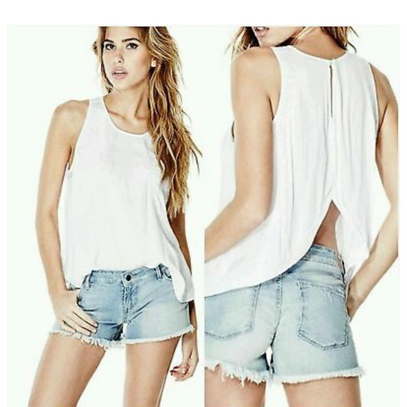 Embroidered Guess Tank with open back - Picture 2 of 10